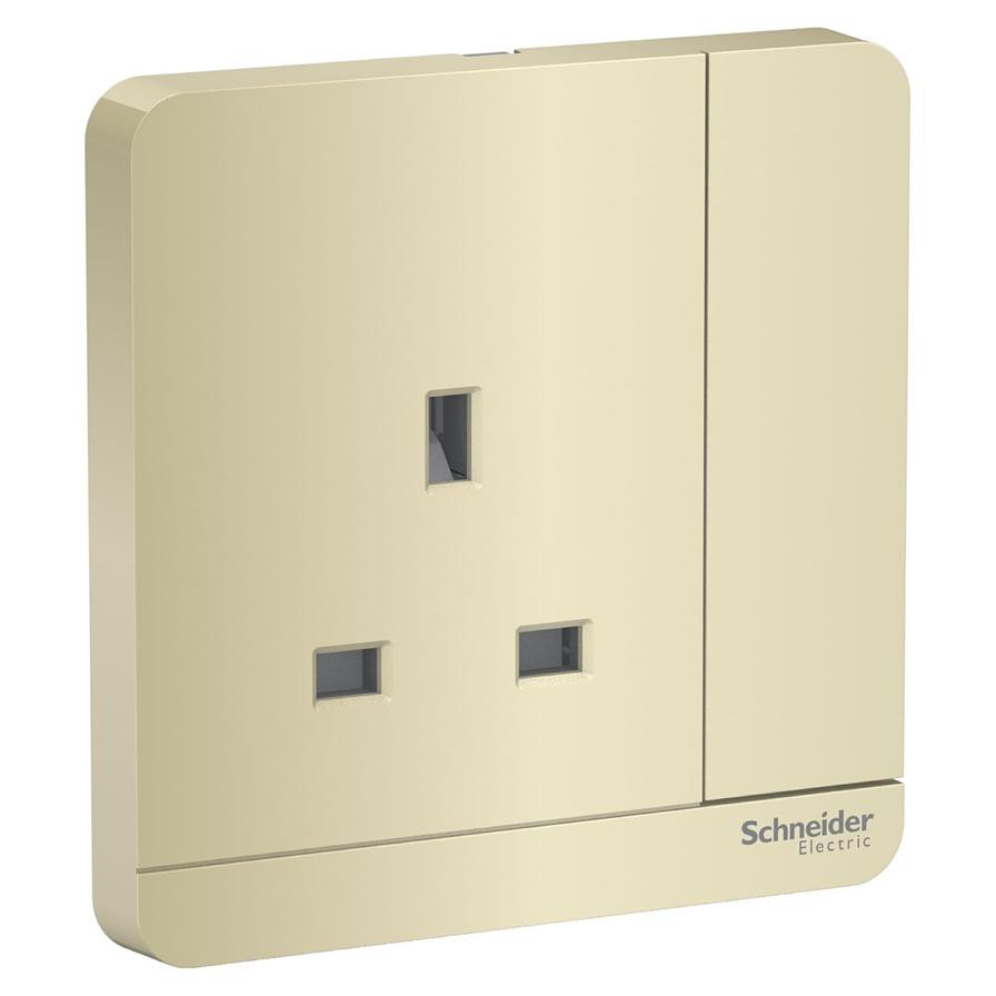 Schneider Electric AvatarOn 1 Gang Switched Socket W/ LED Indicator (8.6 x 8.6 x 3.17 cm)