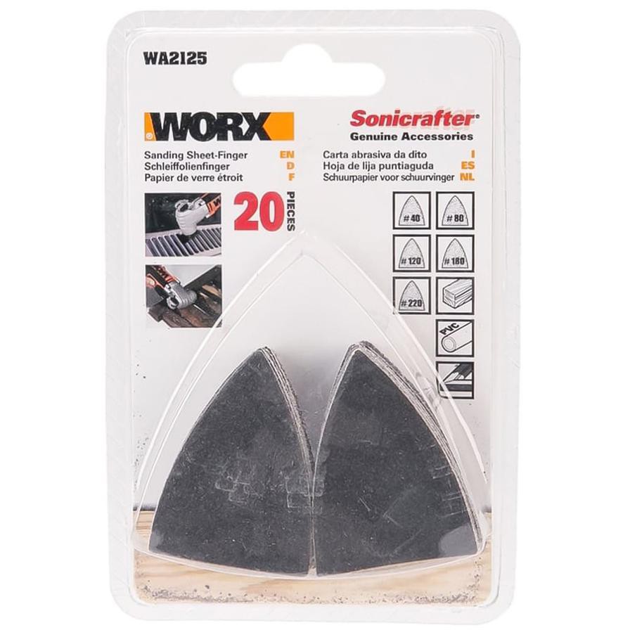 Worx Finger Sanding Paper (Pack of 20)