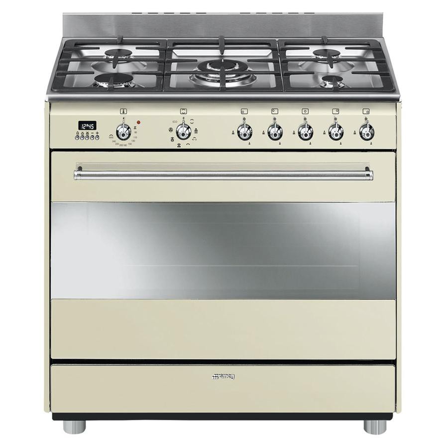 Smeg Freestanding Concert 5-Burner Combination Gas Cooker, SSA91MAP9 (90 x 90 x 60 cm)