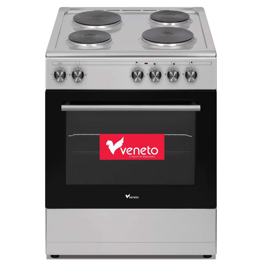 Veneto Freestanding 4 Hot Plates Electric Cooker, L660SX.VN (60 x 60 x 85 cm)