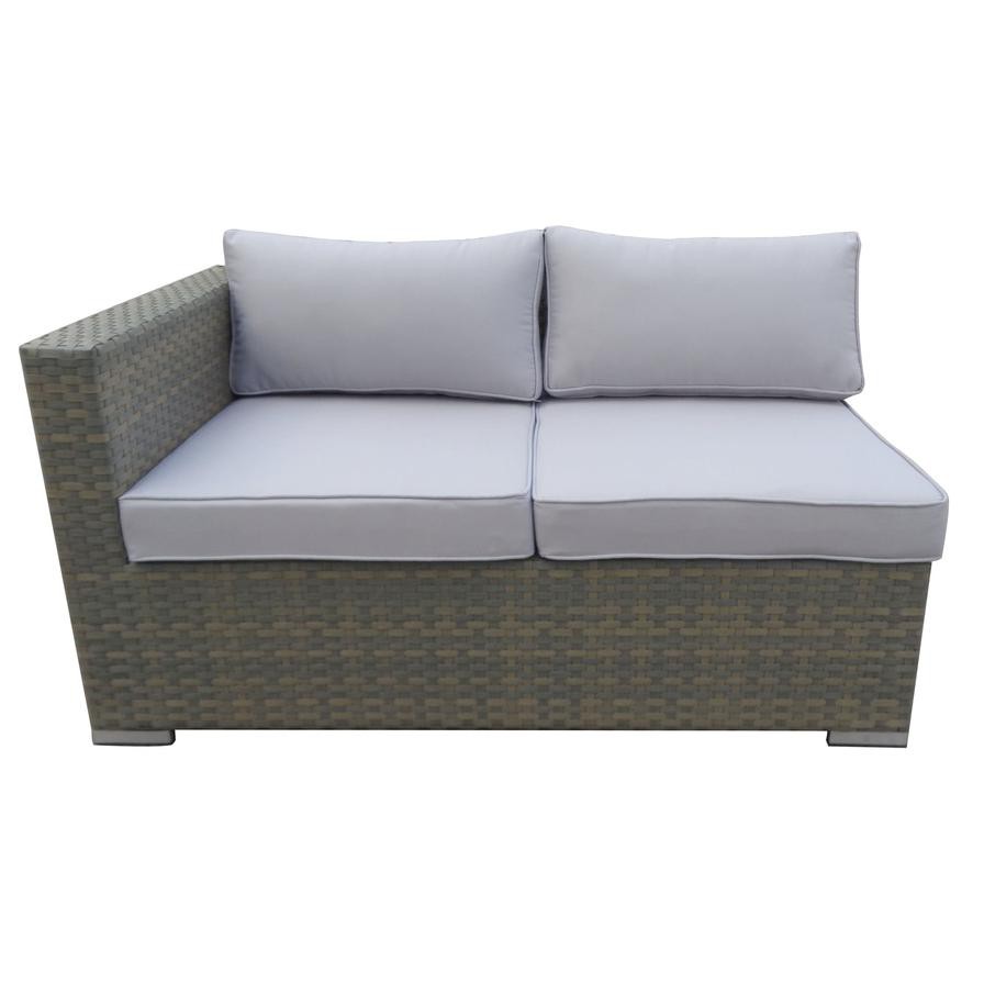 Outsunny 2-Seater Rattan Corner Sofa W/Cushion Generic (74 x 126 x 64 cm)