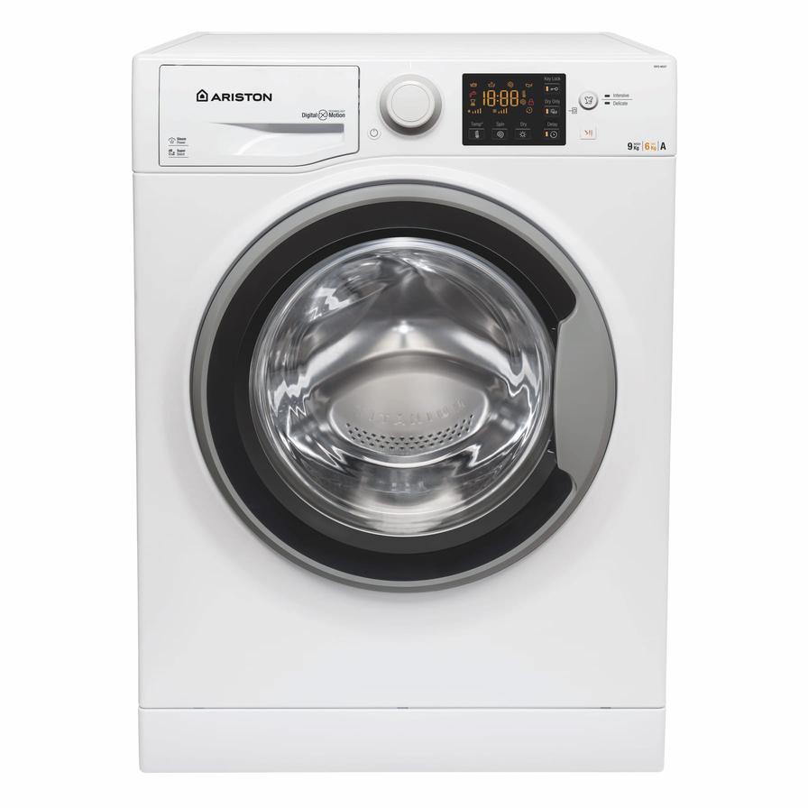 Ariston Freestanding Front Load Washer Dryer, RDPG 96207 S GCC (Wash 9 kg, Dry 6 kg, 1200 rpm)