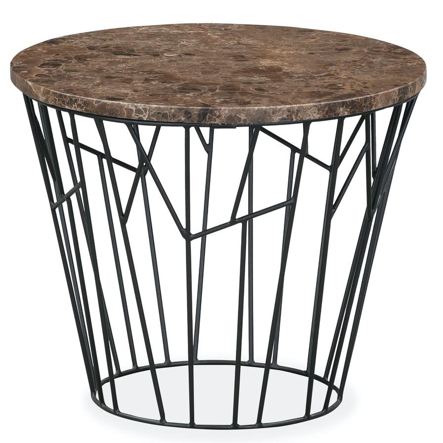 Couchtisch Emperador Metal & Marble Side Table (50 x 50 x 42 cm)