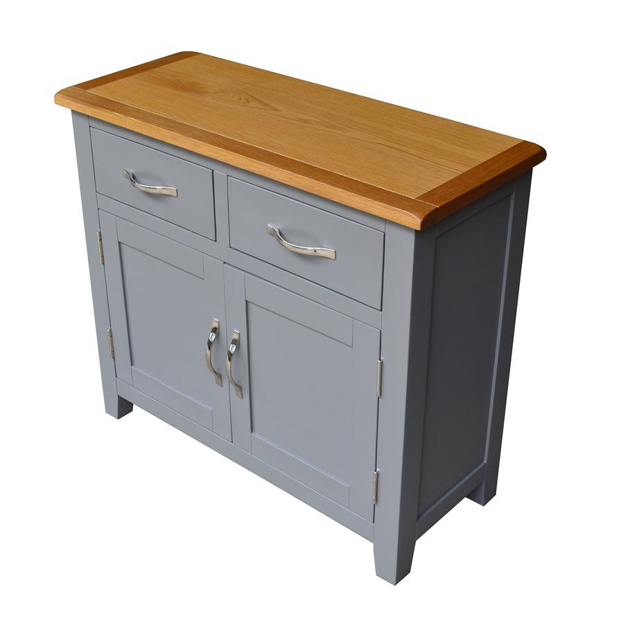 Harrogate MDF & Oak Sideboard W/Drawers (80 x 33 x 70 cm, Small)