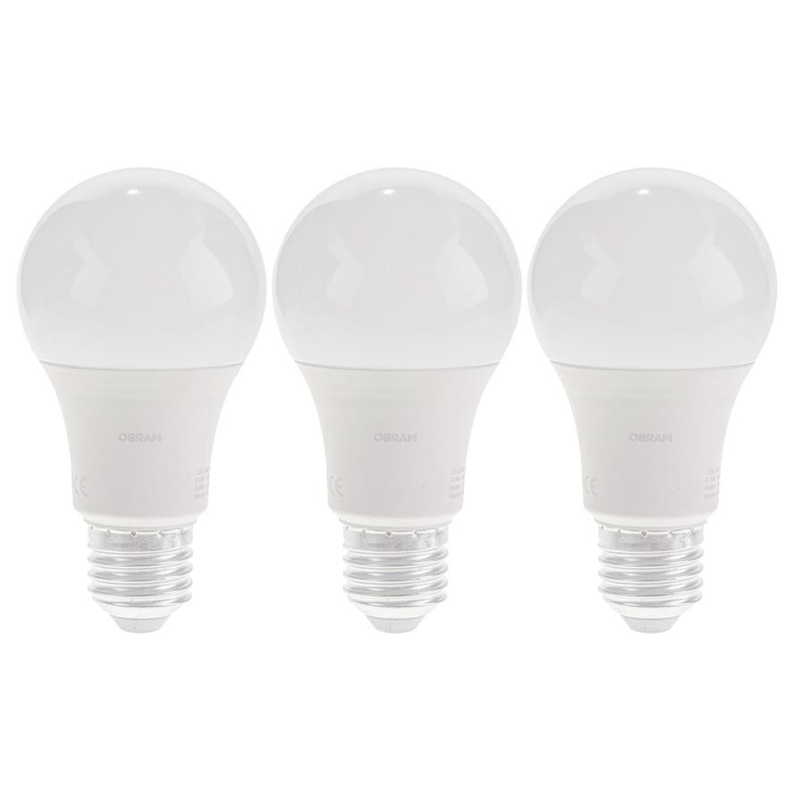 Osram E27 Classic A 60 LED Value Bulb Pack (8.5 W, Warm White)