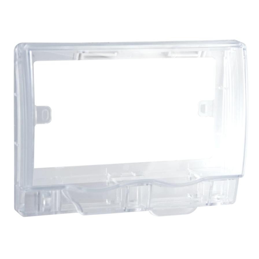 Schneider Electric Clear Full Time Weatherproof 2 Gang Socket Cover (16.35 x 13.18 x 5 cm)