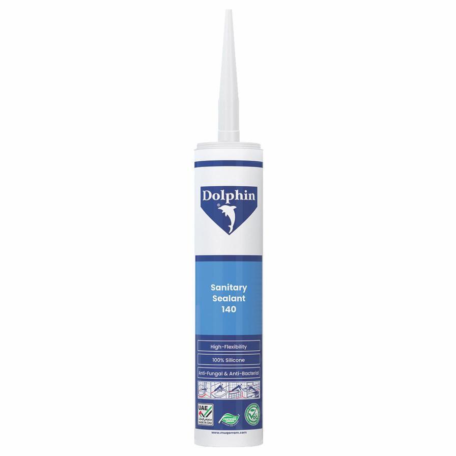 Dolphin 140 Sanitary Silicone Sealant (320 g, Black)