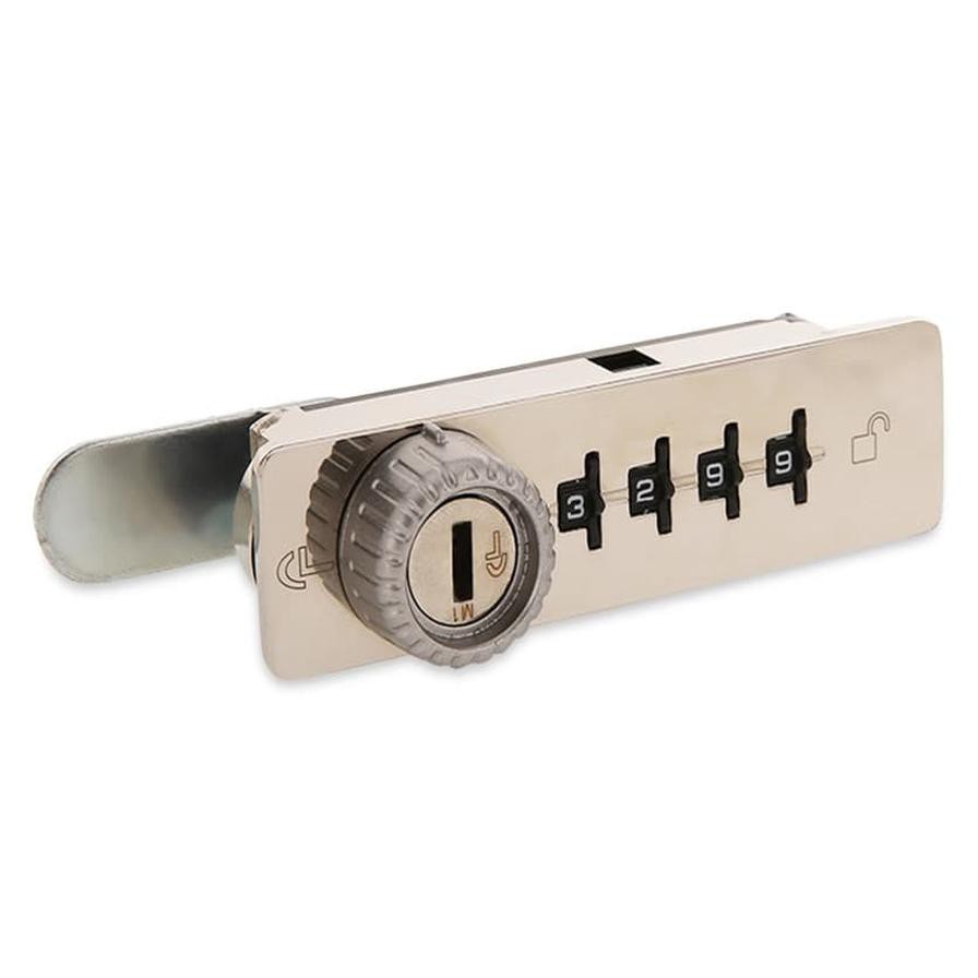 Hettich Combination Lock with Bolt Key Right (Chrome)