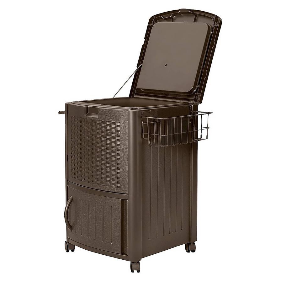 Suncast Wicker Cooler With Cabinet (91 x 65 x 86 cm, Brown)