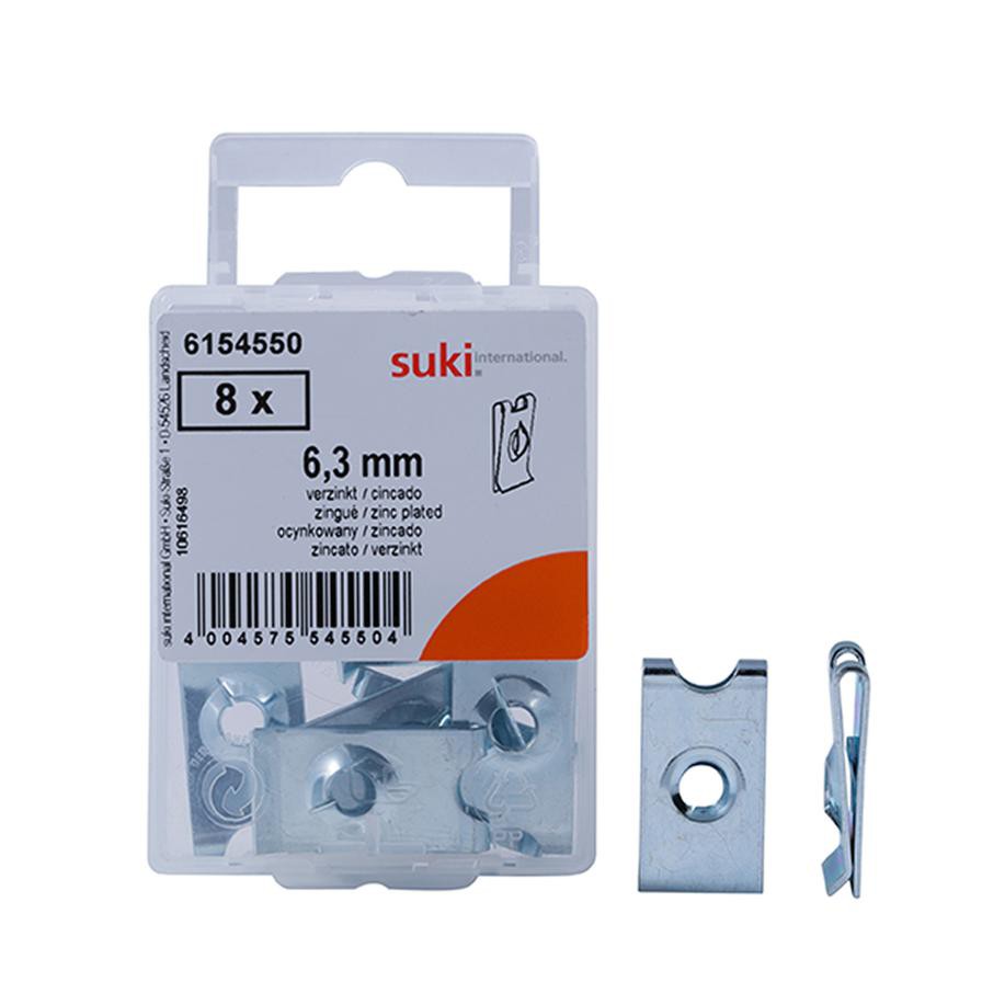 Suki Sheet Metal Nuts (6.3 mm, Pack of 8)