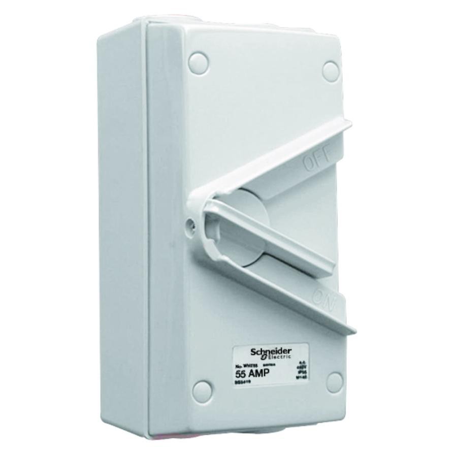 Schneider Electric Triple Pole Isolating Switch (16.2 x 8 x 8.7 cm, 440 V, 55 A)