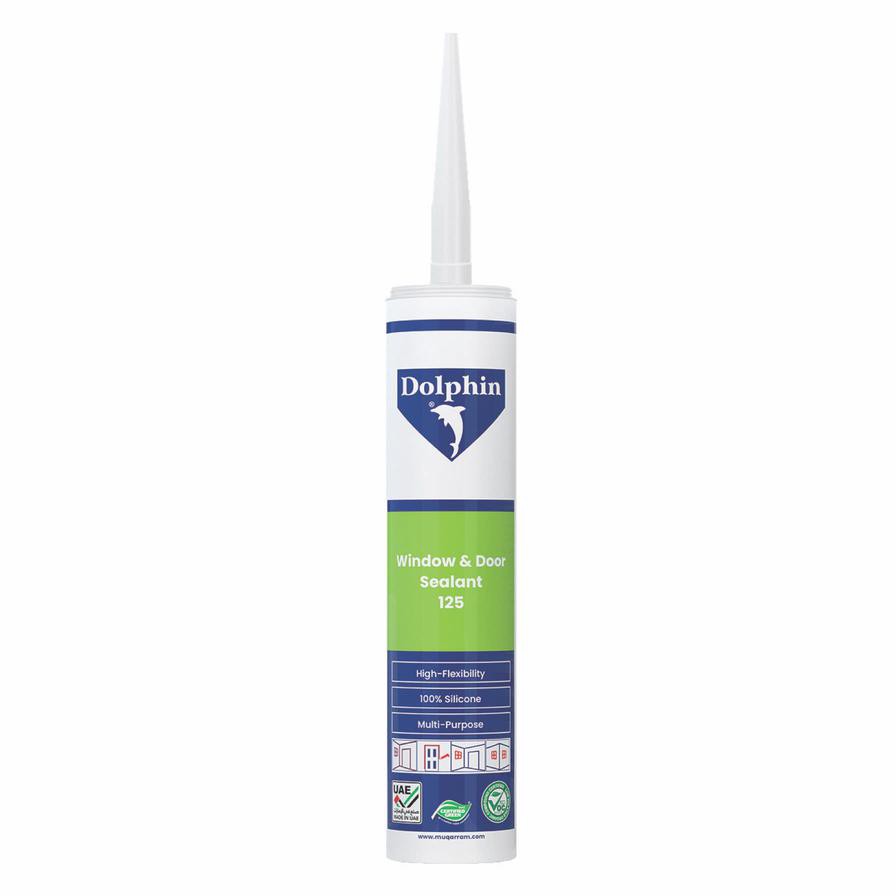 Dolphin 125 Window & Door Silicone Sealant (340 g, Black)