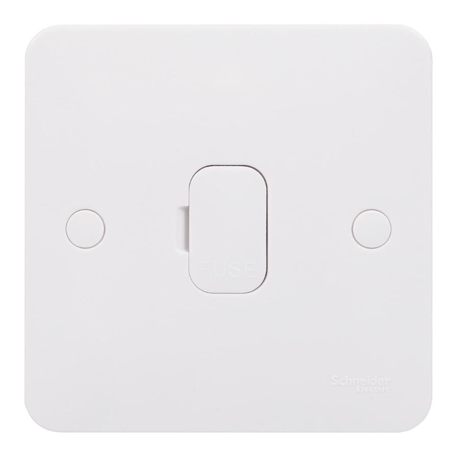 Schneider Electric Lisse Unswitched Fuse Connection (8.7 x 8.7 x 2.4 cm, 250 VAC, 13 A)