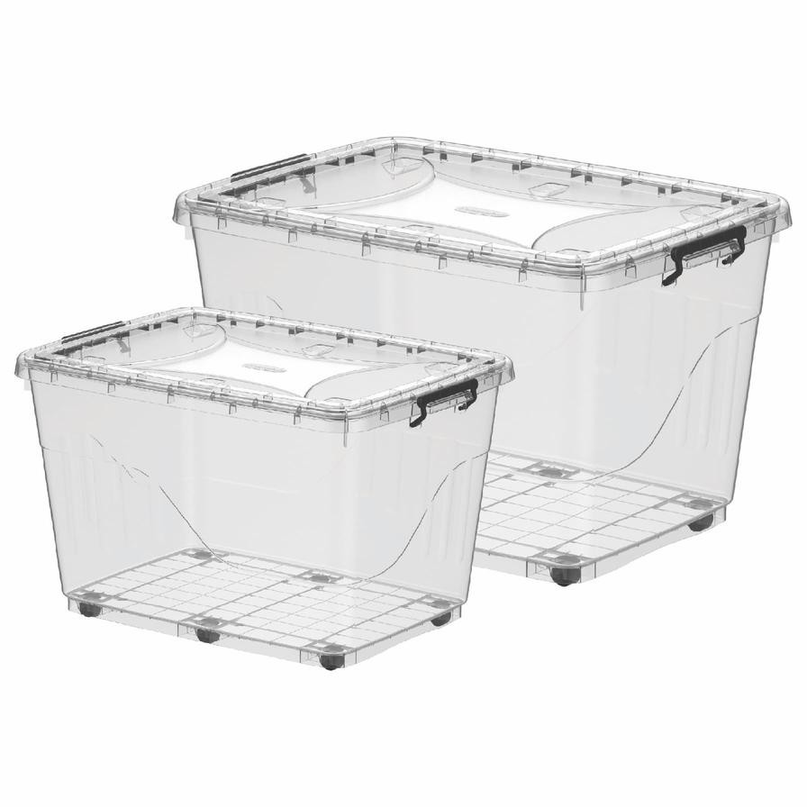 Cosmoplast Plastic Storage Box W/Wheels Bundle