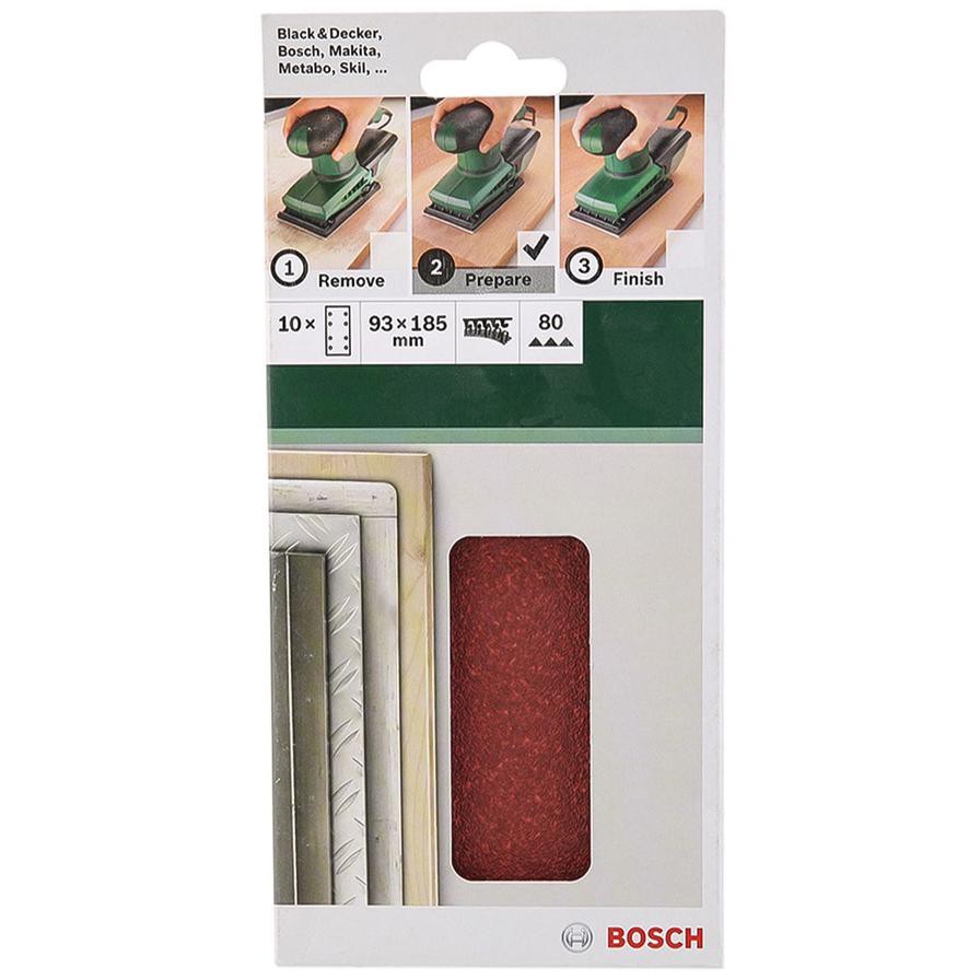 Bosch PSM 200 Greet 80 Sanding Sheet (Pack of 10, Brown)