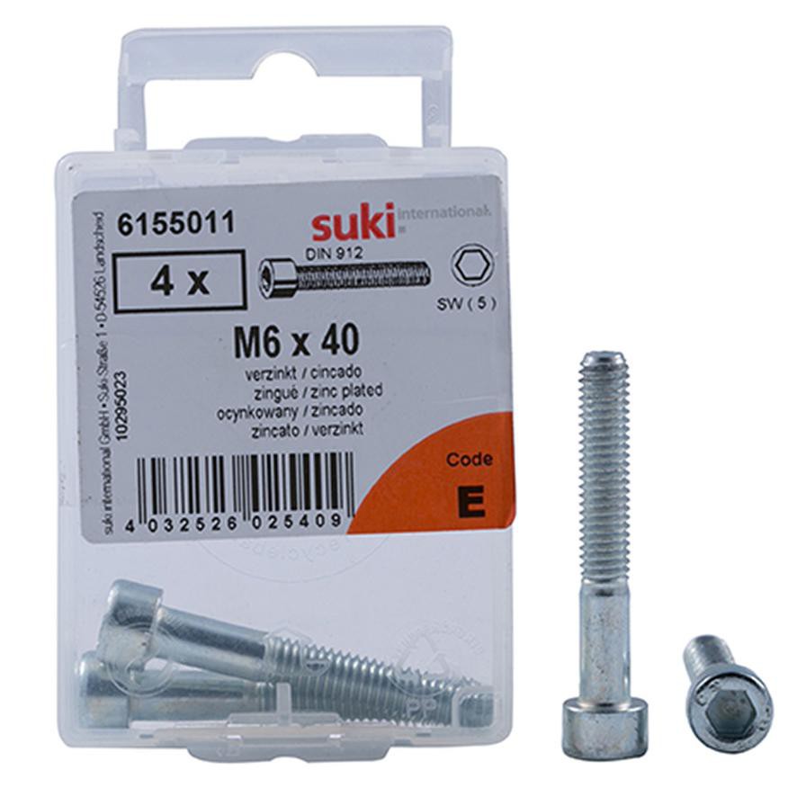 Suki Pan-Head Hex Socket Machine Screws (M6 x 40 mm)