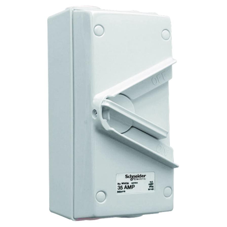 Schneider Electric Triple Pole Isolating Switch (16.2 x 8 x 8.7 cm, 440 V, 35 A)