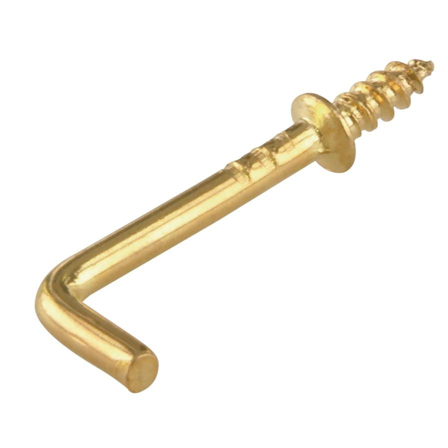 Suki Brass Square Shoulder Screw Hook Pack (35 x 12 x 3 cm)