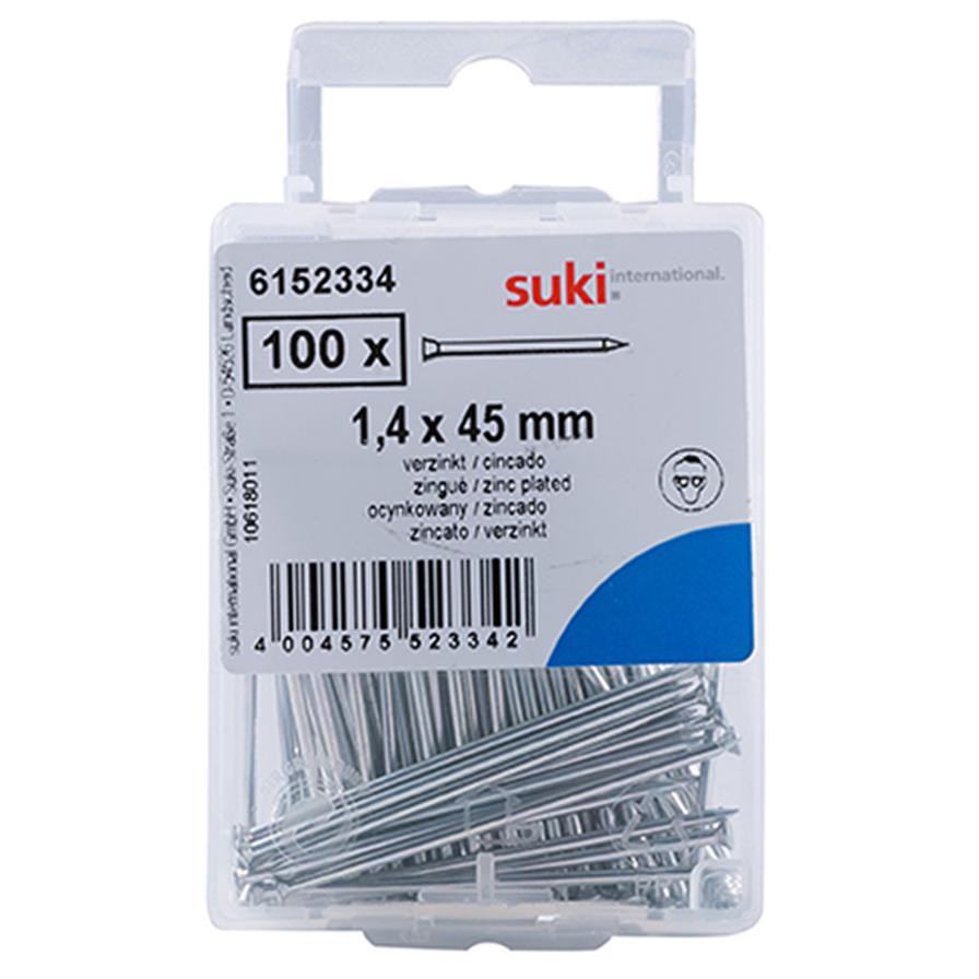 Suki Steel Nails (1.4 x 45 mm, Pack of 100)