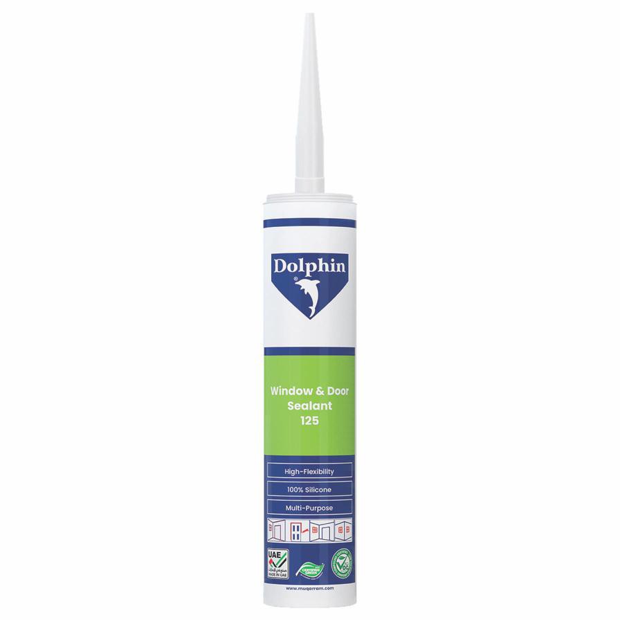 Dolphin 125 Window & Door Silicone Sealant (340 g, White)