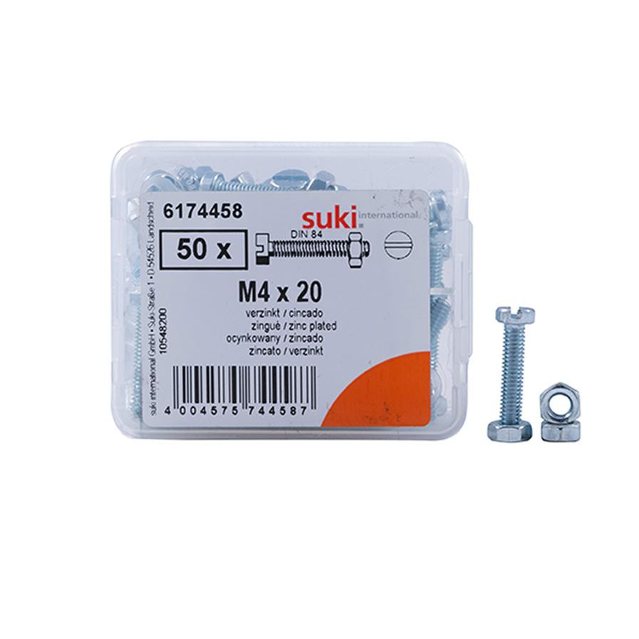 Suki Machine Screws (M4 x 20 mm, Pack of 50)