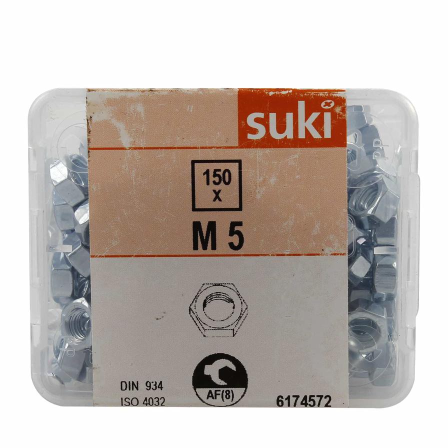 Suki M5 Hex Nut Pack (150 Pc.)