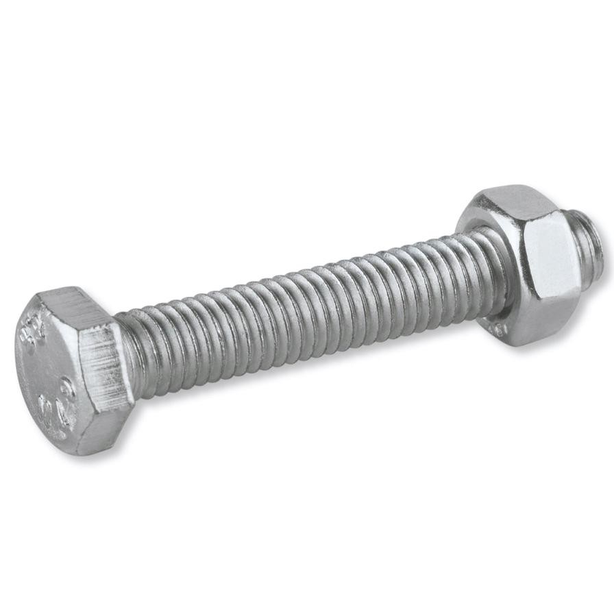 Suki Zinc-Plated Steel Hexagon Screw Pack (M8 x 30 mm, DIN 933, 4 Pc.)