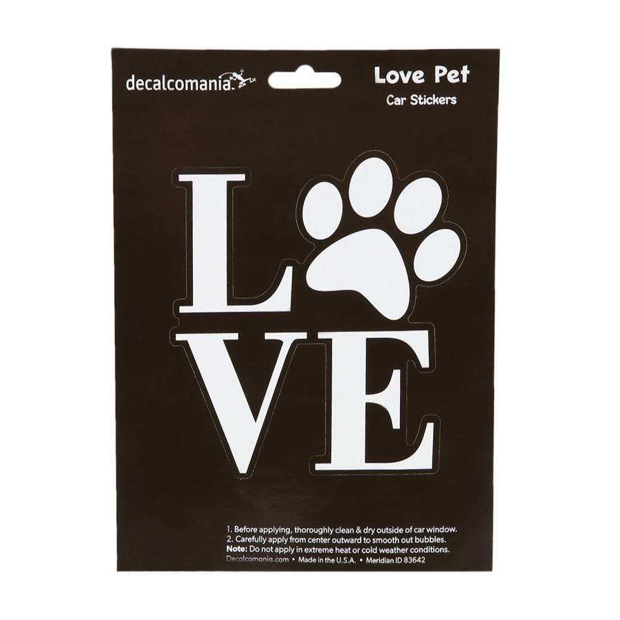 Decalcomania Love Pet Car Sticker (15 x 20 cm)