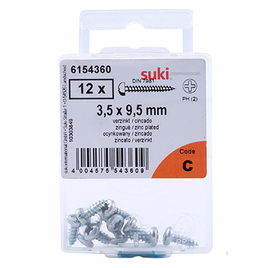 Suki Self-Tapping Screws (3.5 x 9.5 mm)