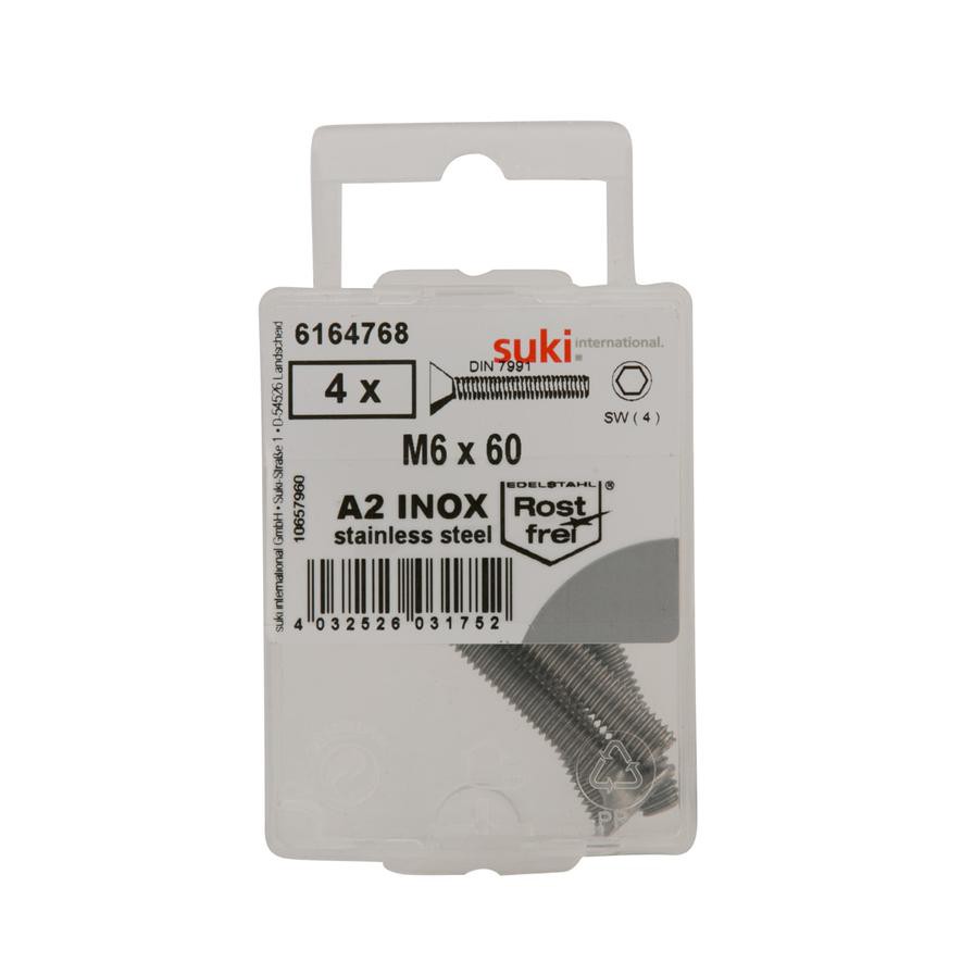 Suki A2 Inox Screw (6 x 60 mm, 4 Pieces)