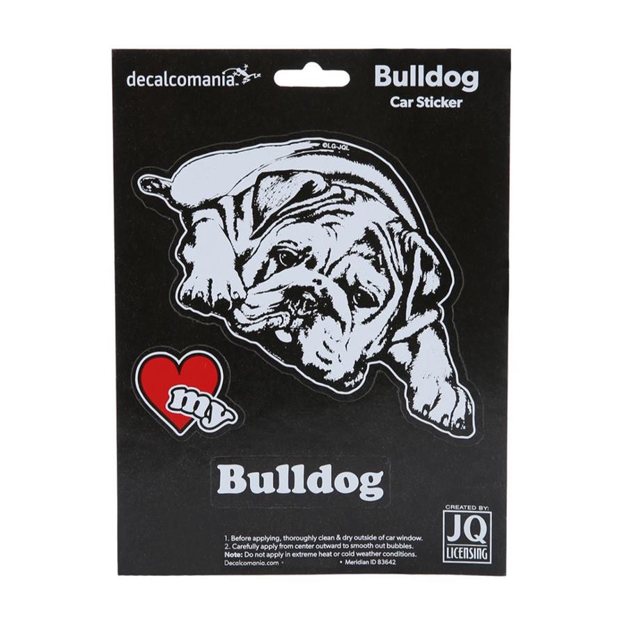 Decalcomania Bulldog Dog Car Sticker (15 x 20 cm)