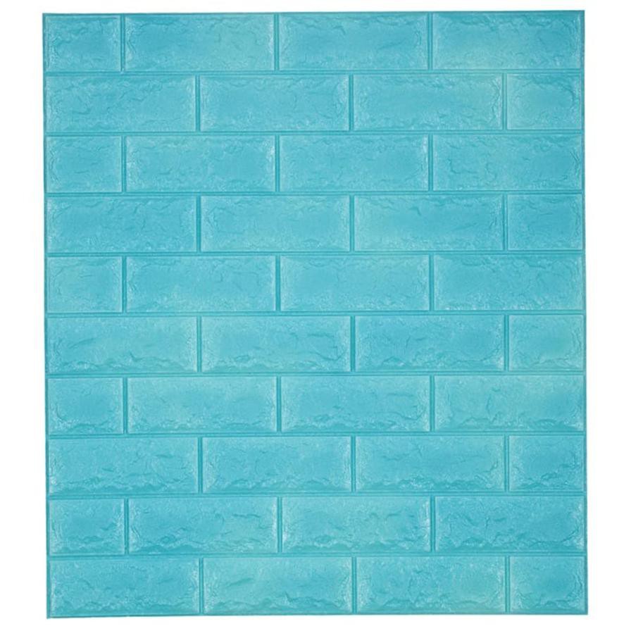 Polycell Foam Brick Wall Wallcovering (75 x 66 cm, Turquoise)