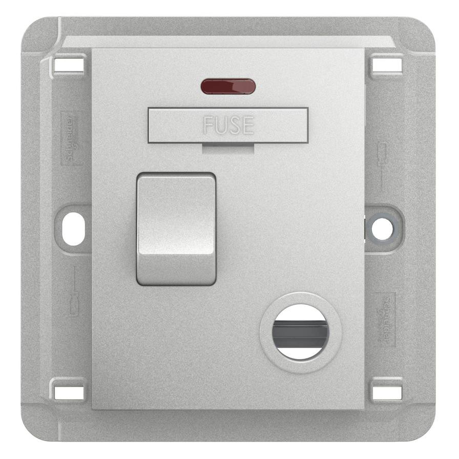 Schneider Electric Unica Switched Fuse Mechanism W/ Neon Indicator, MGU5.634.30 (13A, 250 V)