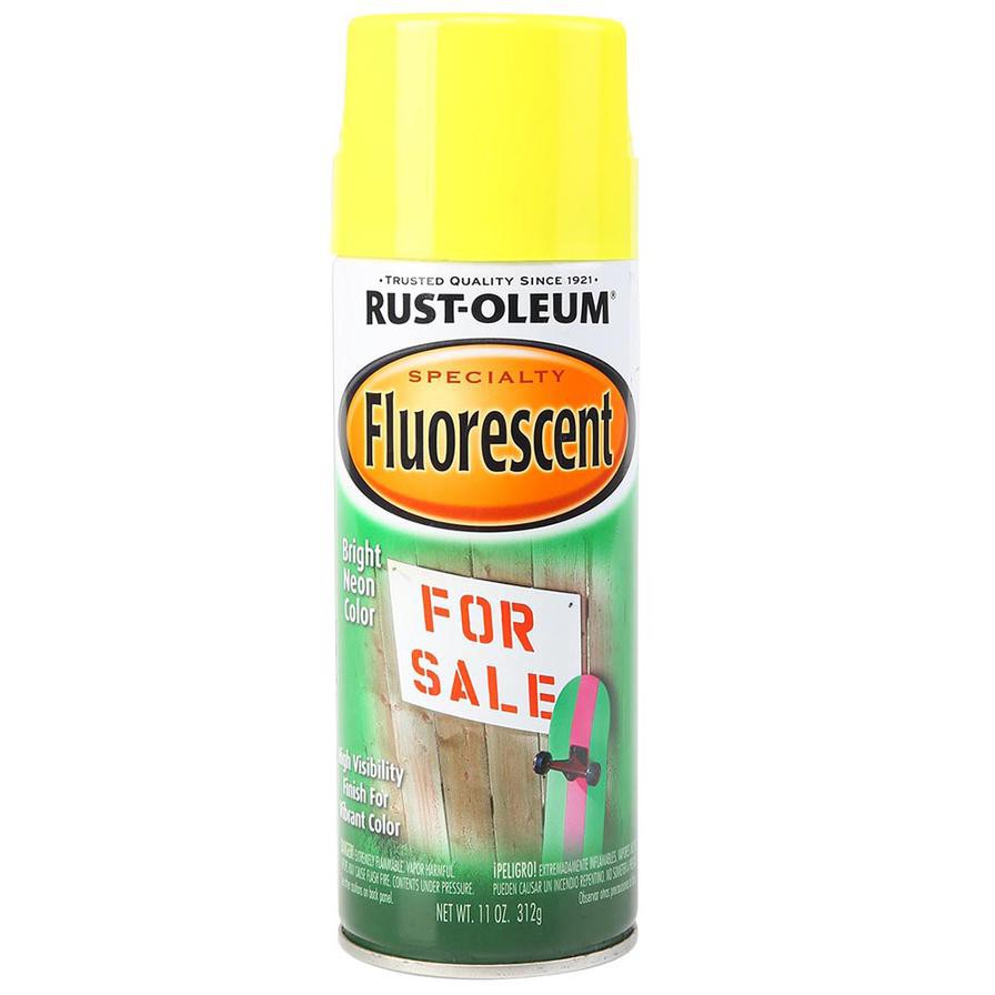 Rustoleum Fluorescent Spray Paint (325.3 ml, Yellow)