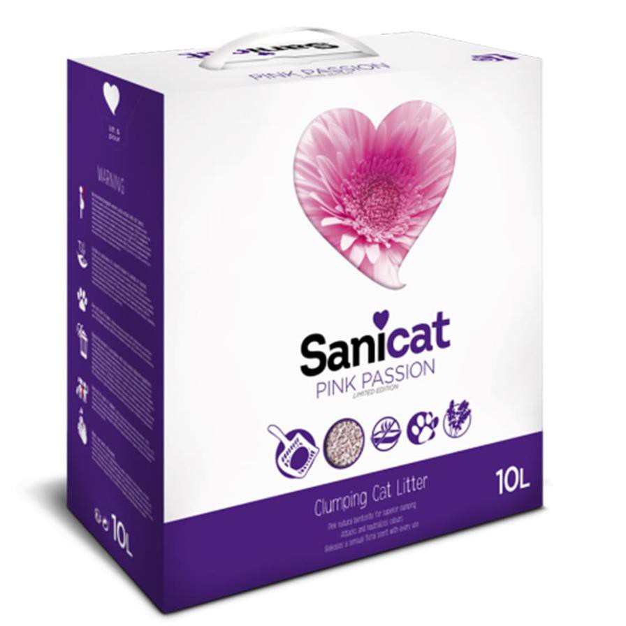 Sanicat Pink Passion Clumping Cat Litter (10 L)