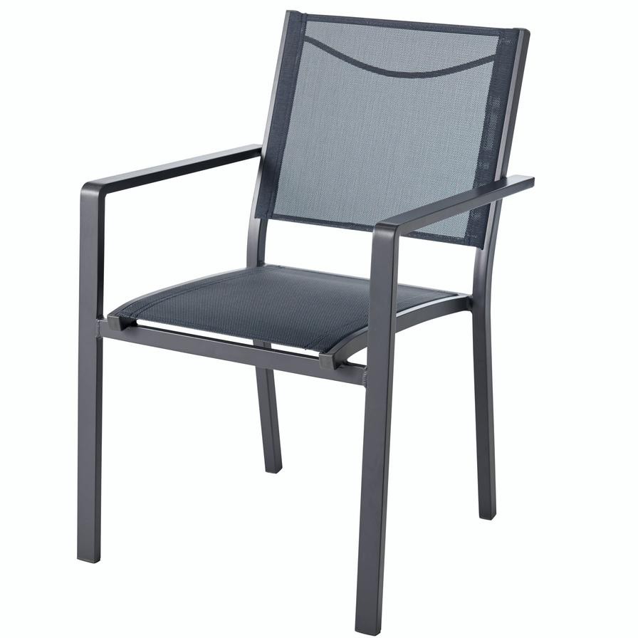 Batz Aluminum & Polyester Stackable Armchair GoodHome (560 x 600 x 860 mm)