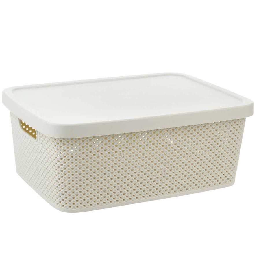 Hobby Life Diamond Plastic Storage Box W/ Lid (25.5 x 35 x 15 cm, 13 L)