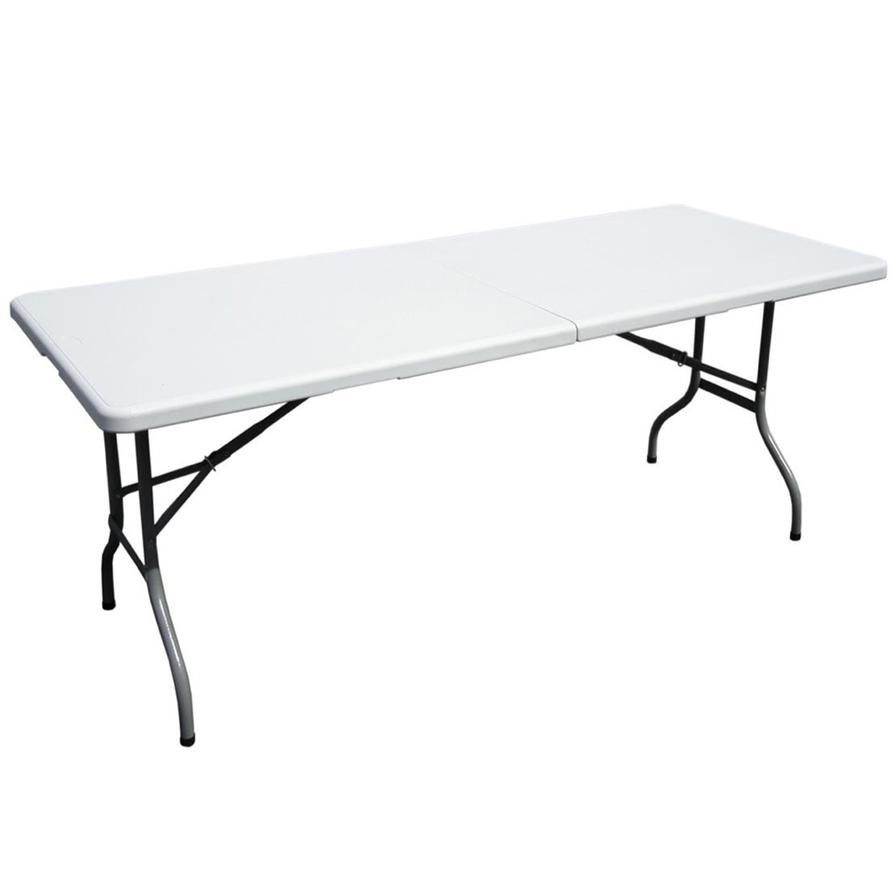 Cosmoplast Plastic Folding Table W/Metal Legs