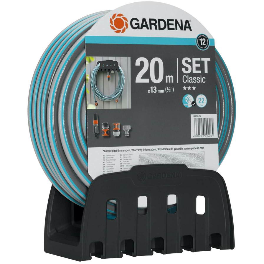 Gardena Classic Hose Set W/Bracket (20 m)