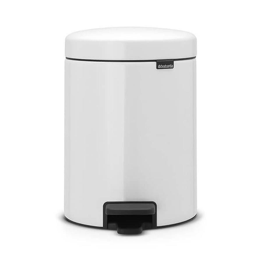 Brabantia NewIcon Pedal Bin (20.5 x 29.1 cm, 5 L, White)