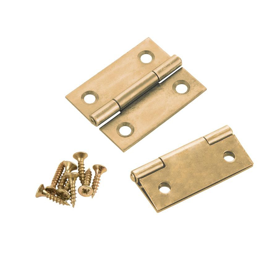 Suki Galvanized Steel Slim Hinge Pack (3.2 x 4 cm, 2 Pc.)