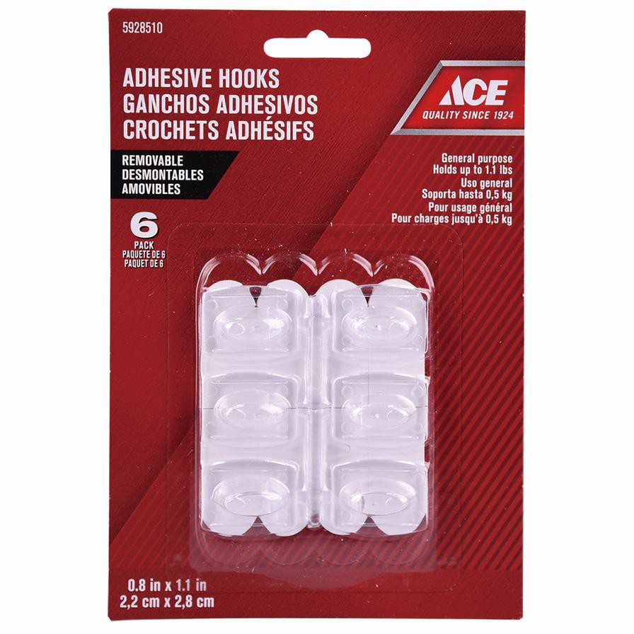 Ace Adhesive Hooks (2.2 x 2.8 cm, 6 pcs)