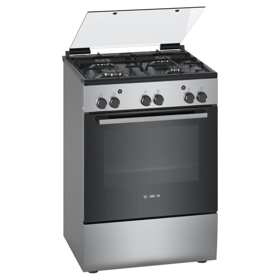 Bosch Serie 2 Freestanding 4-Burner Gas Cooker, HGA120B51M (85 x 60 x 60 cm)