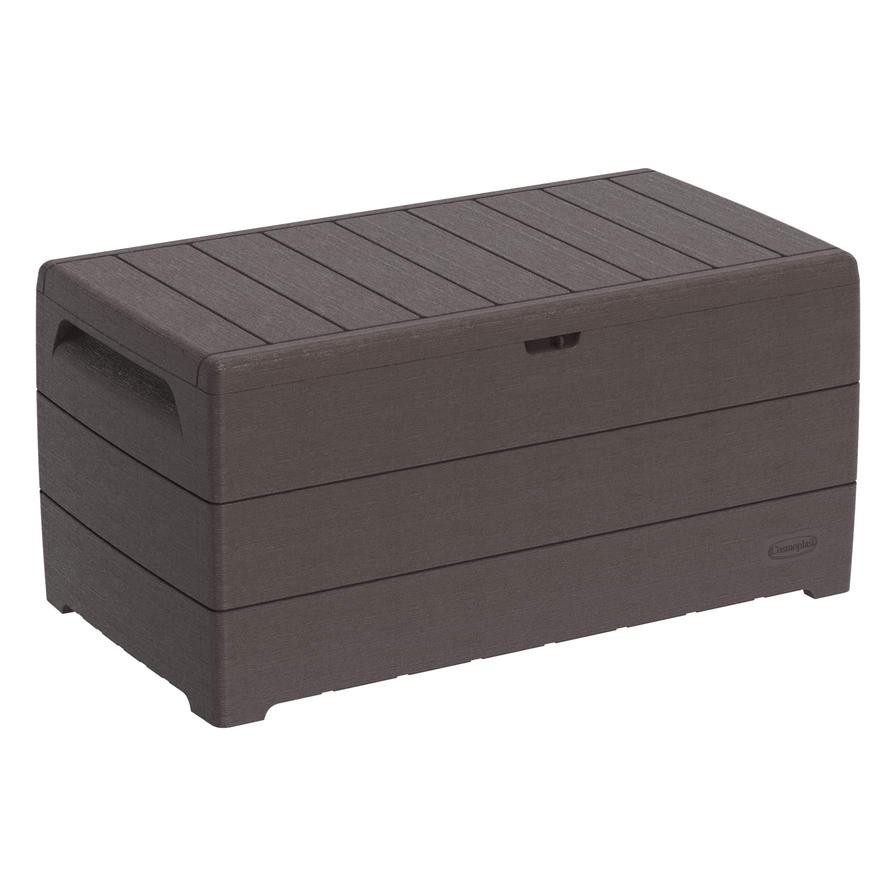 Cosmoplast Cedargrain Plastic Deck Storage Box (416 L, 129.5 x 70 x 62.5 cm)