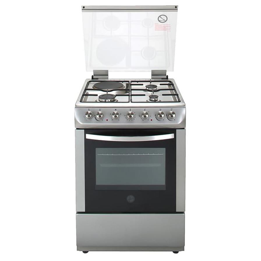 Hoover Freestanding 3 Gas Burner + 1 Hot Plate Cooker W/Electric Oven, MGC6000S ( 60 x 60 x 85 cm)