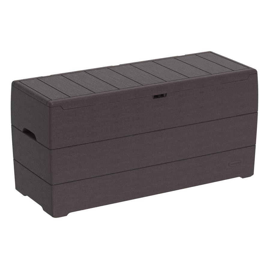 Cosmoplast Cedargrain Plastic Deck Storage Box (270 L, 116.5 x 45 x 56 cm)