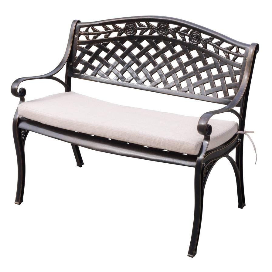 Milano Cast Aluminum Garden Bench (103 x 60 x 85 cm)