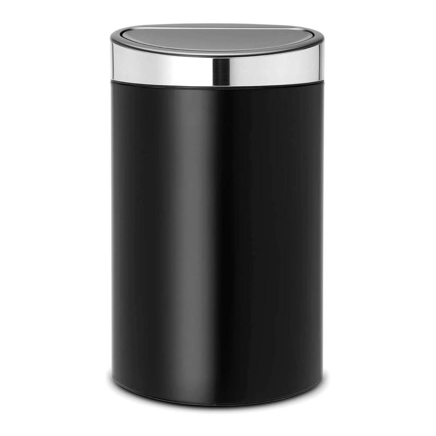 Brabantia Touch Bin with Fingerprint Proof Lid (40 L, Black)