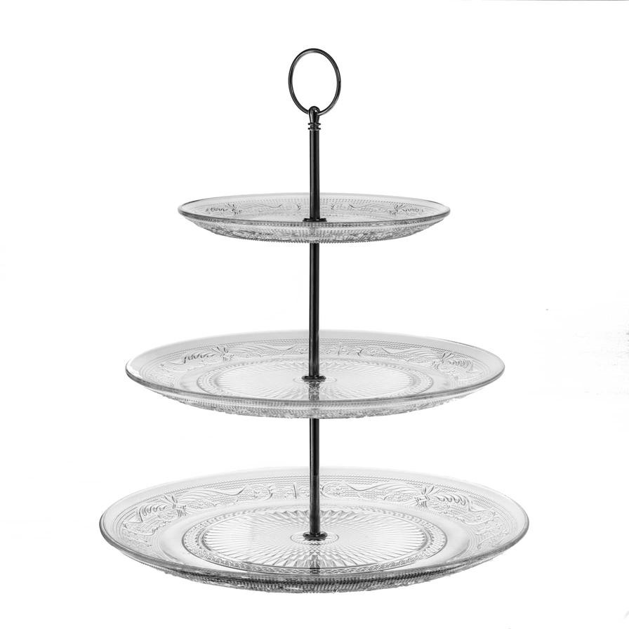 SG 3-Tier Glass Serving Plate Stand