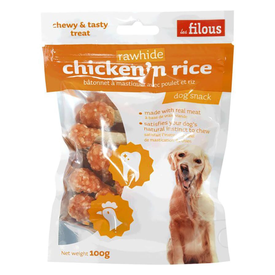 Les Filous Dry Dog Food Raw Hide Chicken 'n' Rice (100 g)